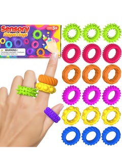 Mordely Fidget Ring Sensory Toys for Kids with Autism - Quiet Anxiety Fidgets for Classroom 18 Pack  - Image 1