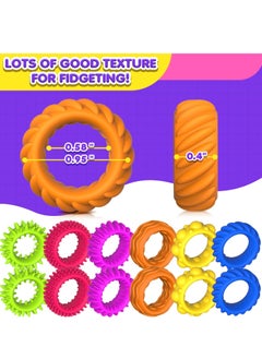 Mordely Fidget Ring Sensory Toys for Kids with Autism - Quiet Anxiety Fidgets for Classroom 18 Pack  - Image 3