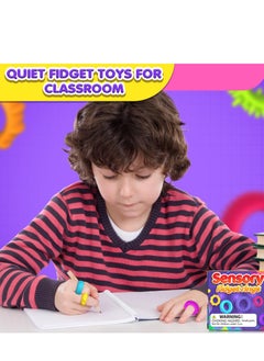 Mordely Fidget Ring Sensory Toys for Kids with Autism - Quiet Anxiety Fidgets for Classroom 18 Pack  - Image 5