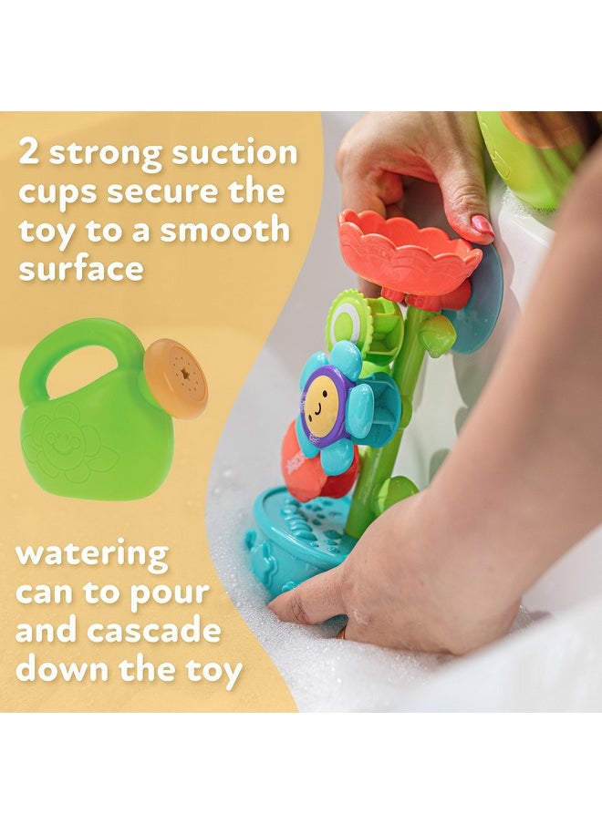 Nuby Nuby Flow N' Grow Garden Bath Toy with Flower and Watering Can - Baby Bath Toy for Boys and Girls 18+ Months - Toddler Bath Suction Cup Toy Attaches to Shower Wall  - Image 2