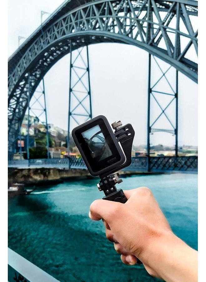 Dreampick تركيب عمودي لكاميرا GoPro Hero 12 11 10 9 8 7 6 5 4، إطار كاميرا DJI Osmo Action، حقيبة لكاميرا GoPro، محول VRT - Image 5