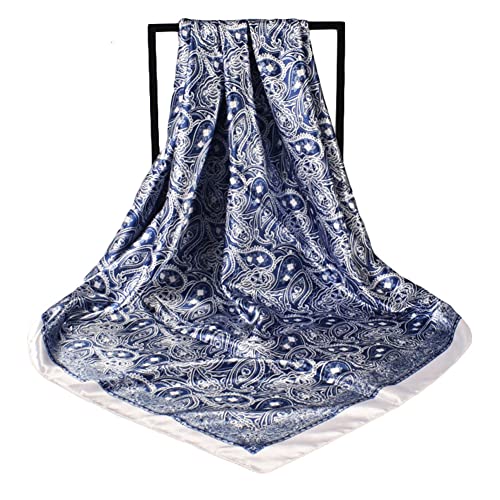 K-Elewon 35" Large Women's Satin Square Silk Feeling Hair Scarf Wrap Headscarf SK094-04 - Image 3