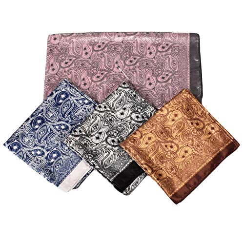 K-Elewon 35" Large Women's Satin Square Silk Feeling Hair Scarf Wrap Headscarf SK094-04 - Image 4