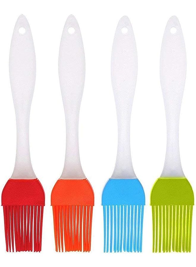 Raxoom Basting Pastry and Bbq Brushes (Set of 4), Heat Resistant Kitchen Utensils, Essential Cooking Gadget, Bakeware Tool and Culinary Equipment(Random colors) - Image 1