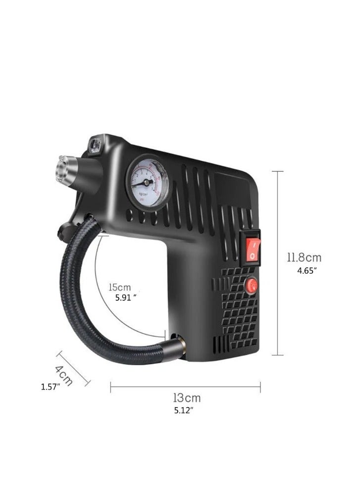 Generic Car Tire Inflator Air Compressor 12V Fast Portable Air Pump with High Brightness Headlight for Car Bicycle Motorcycle Spherical Air Bed  - Image 4