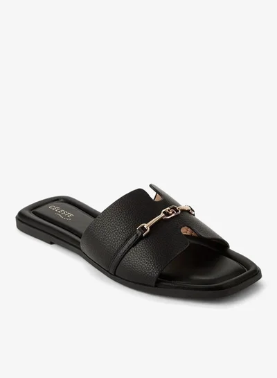 Celeste Women Metal Accent Slip-On Sandals