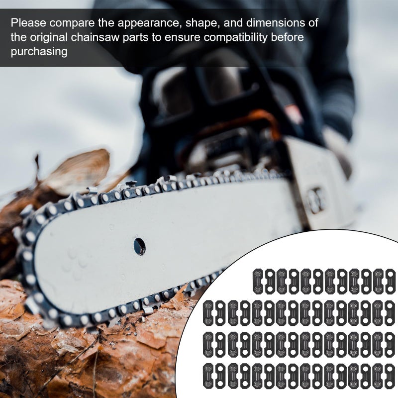 Hariendny 30 Sets 3/8 (0.375") Chainsaw Master Chain Repair Links Connector, Chainsaw Chain Repair Kits Accessories, Stainless Steel Saw Chain Repair Kits, Chainsaw Master Link Repair Preset Straps - Image 3