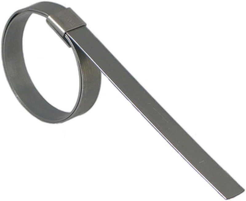 Bandit CP3119 3/8" Wide x 0.025" Thick 1-3/8" Diameter, Galvanized Carbon Steel Center Punch Clamp (100 Per Box) - Image 1