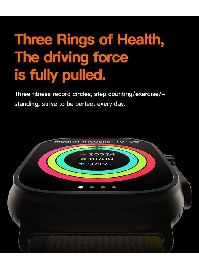 Generic - T10 Ultra Smart Watch 2.09-Inch HD Display with Bluetooth Calling Sleep and Heart Rate Monitoring IP67 Waterproof - Image 1