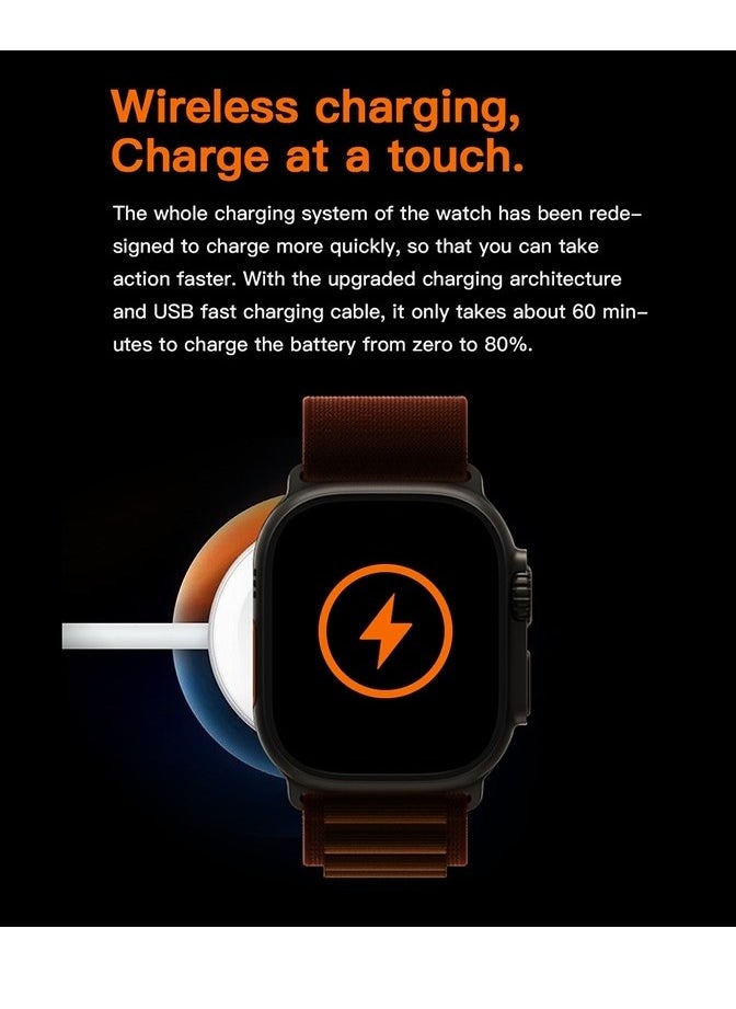 Generic - T10 Ultra Smart Watch 2.09-Inch HD Display with Bluetooth Calling Sleep and Heart Rate Monitoring IP67 Waterproof - Image 1