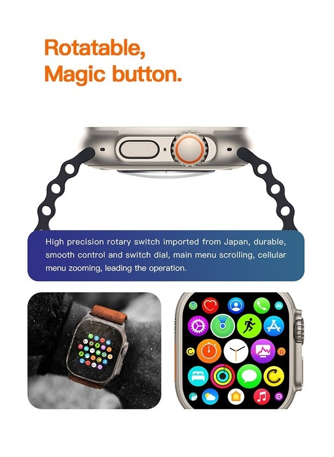 Generic - T10 Ultra Smart Watch 2.09-Inch HD Display with Bluetooth Calling Sleep and Heart Rate Monitoring IP67 Waterproof - Image 1