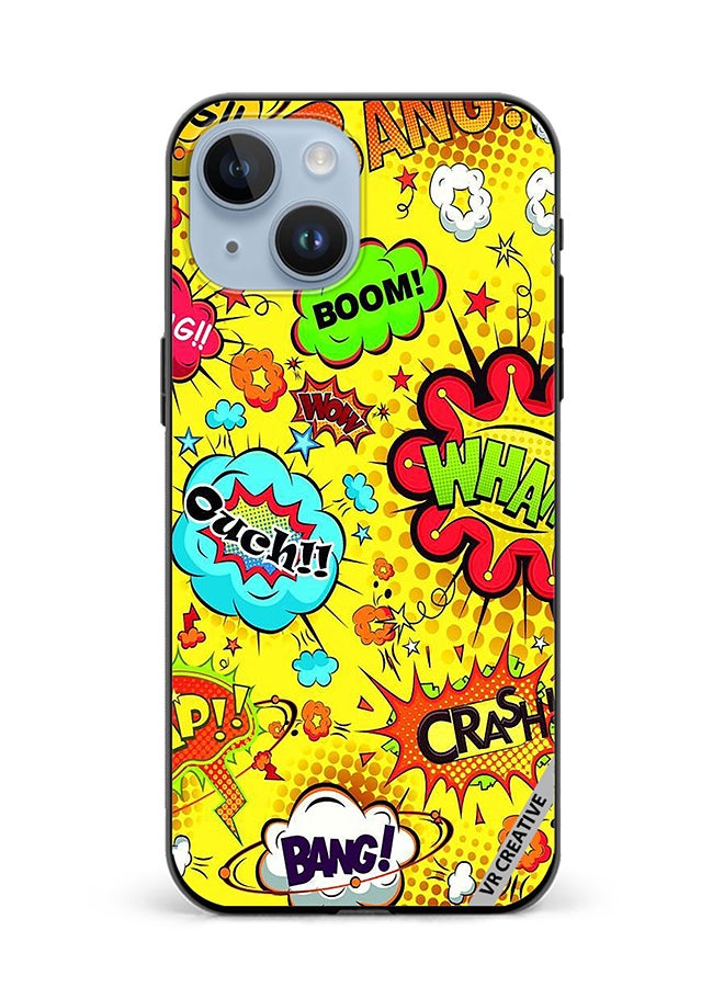 VR CREATIVE Protective Case Cover For Apple iPhone 15 Plus Multiple Stickers Design Multicolour - Image 1