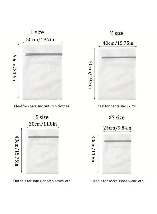 4 Pieces Durable Mesh Laundry Bags M 15 75x19 69 Inch for Bras Socks Underwear Sneakers - Image 5
