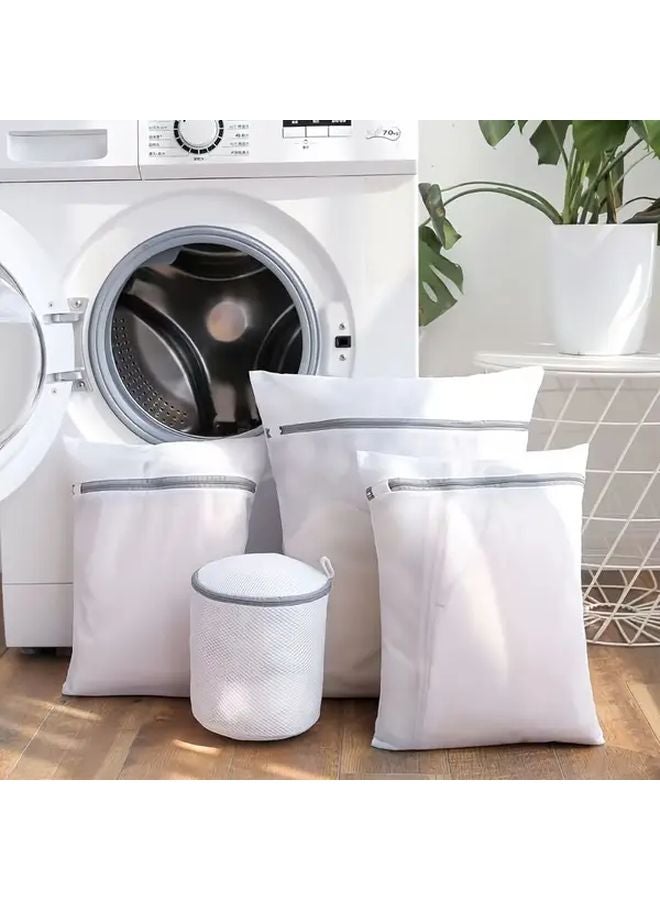 4 Pieces Durable Mesh Laundry Bags M 15 75x19 69 Inch for Bras Socks Underwear Sneakers - Image 3