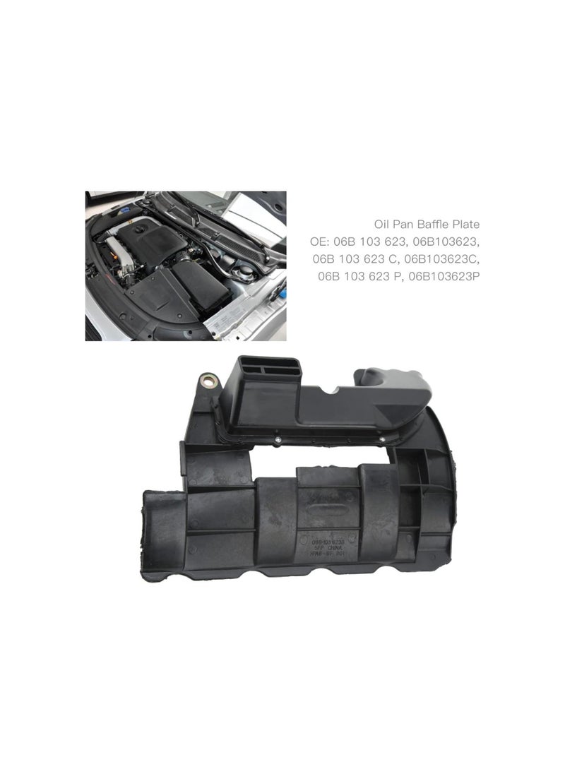 Oil Pan Restrictor,06B103623P,Stable Operation Plate ABS High Strength Oil Pan Baffle Restrictor,06B 103 623 C Replacement for BORA EUROVAN