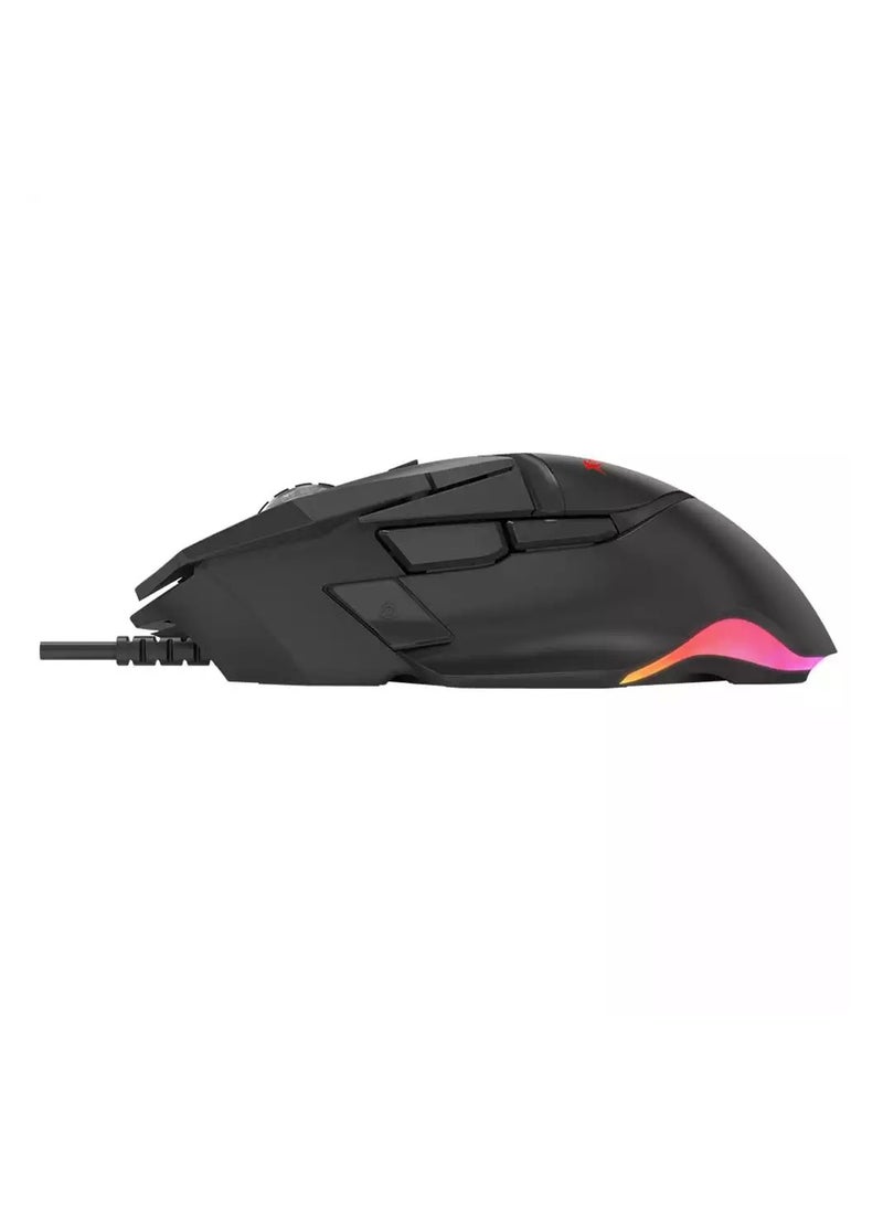 XTRIKE ME - GM520 RGB Gaming Mouse - Optical Sensor 12,800 DPI - 8 Programmable Buttons - 1000HZ Polling Rate With Software - Image 1