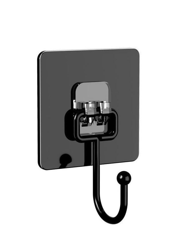 20pcs Waterproof and Oilproof Heavy Duty Self Adhesive Sticker Hooks Black Wall Hooks  - Image 1