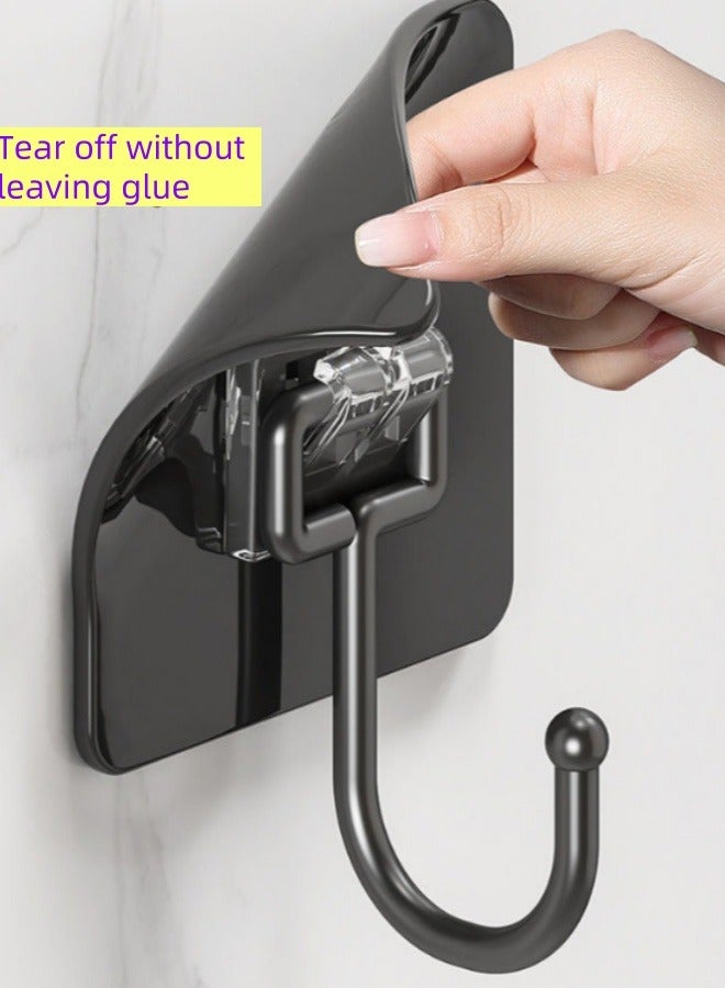 20pcs Waterproof and Oilproof Heavy Duty Self Adhesive Sticker Hooks Black Wall Hooks  - Image 4