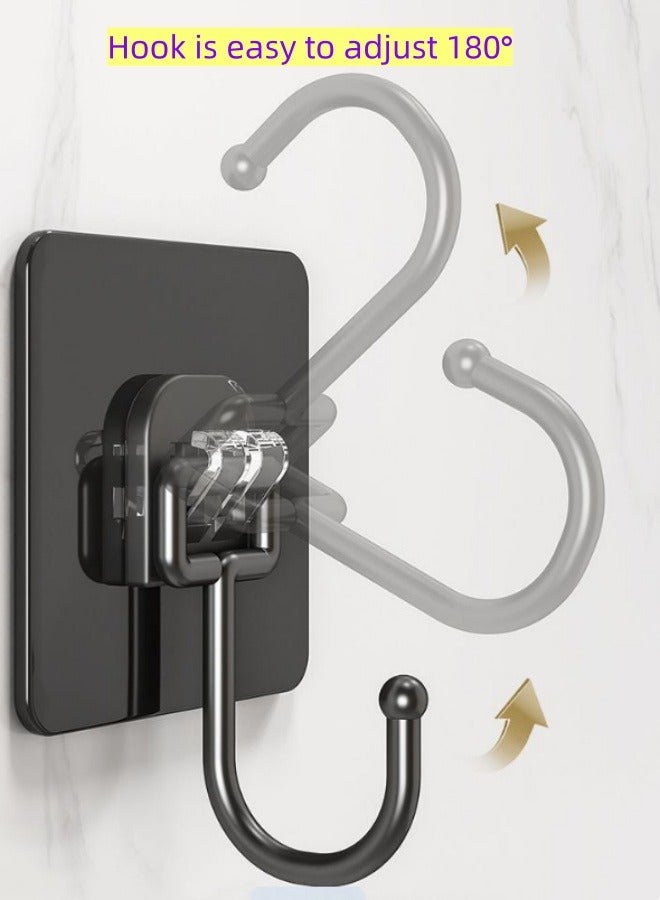 20pcs Waterproof and Oilproof Heavy Duty Self Adhesive Sticker Hooks Black Wall Hooks  - Image 5
