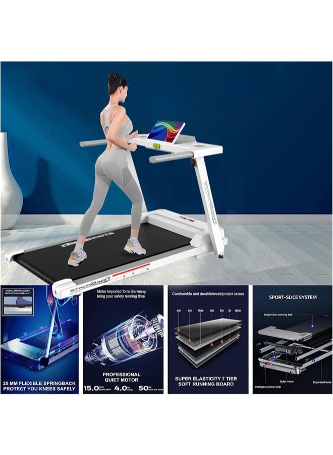 الحلم أجهزة المشي المنزلية مع جهاز تمرين الجري حتى 300 رطل مزود بمؤشر LED للمكتب المنزلي والسرعة والمسافة والسعرات الحرارية للياقة البدنية المنزلية والركض والمشي - Image 4