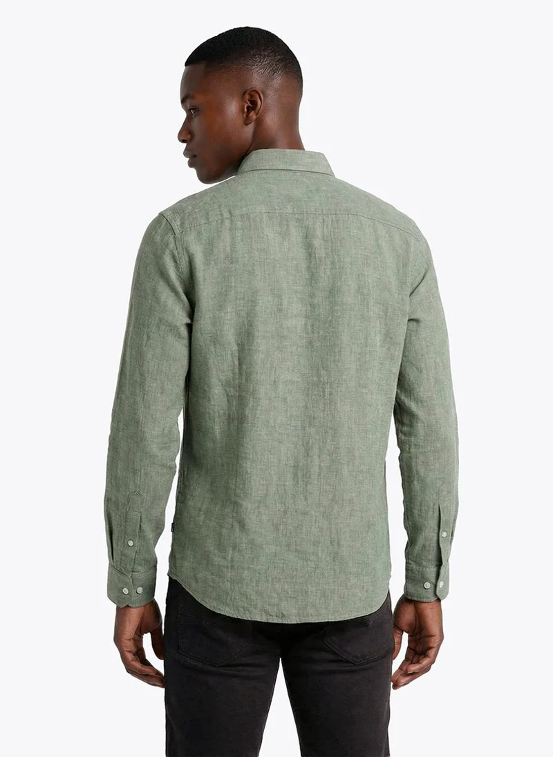 نوتيكا Men's Solid Linen Shirt