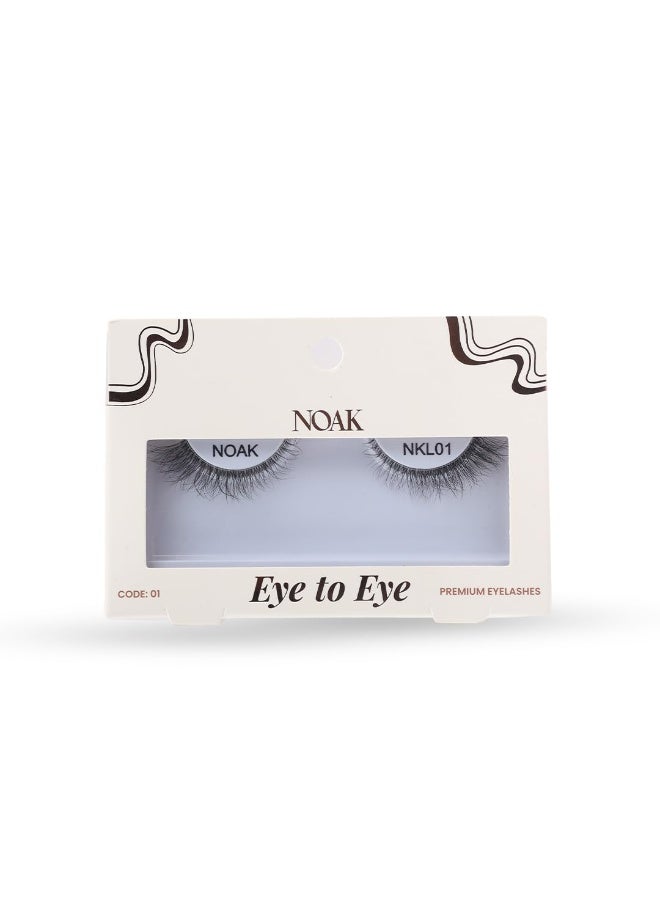 NOAK Eye to Eye 5D False Eyelashes - Doll | Lightweight, Reusable Natural Lashes | Comfortable Wear with Flexible Band | Easy to Apply | Soft Volume Everyday Lash Look - Image 1