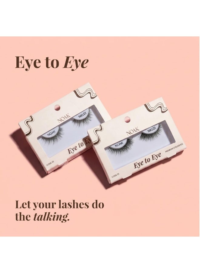 NOAK Eye to Eye 5D False Eyelashes - Doll | Lightweight, Reusable Natural Lashes | Comfortable Wear with Flexible Band | Easy to Apply | Soft Volume Everyday Lash Look - Image 4