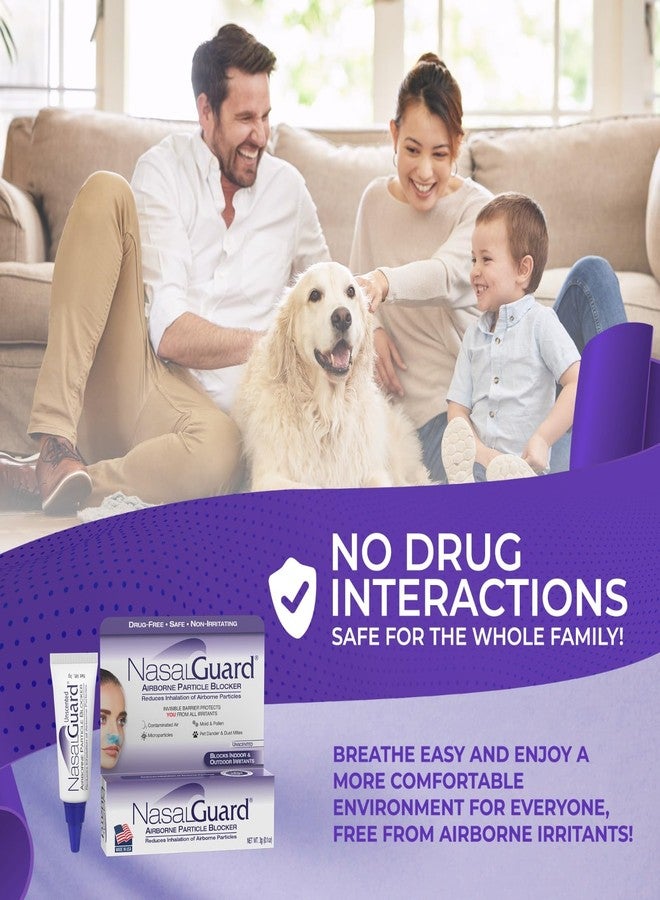 NasalGuard Airborne Particle Blocker Gel - Helps Reduce Inhalation of Allergens, Pollutants & Irritants - Drug-Free, Daily Use, Made in USA (Unscented, 3 Gram Tube), Over 150 Applications - Image 2