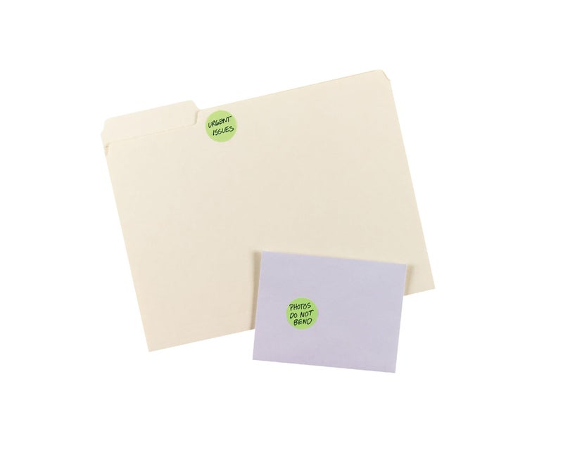 Avery 5498 Removable Print or Write Color Coding Labels for Laser Printers, 1-1/4" Round - Neon Green (Pack of 400) - Image 4