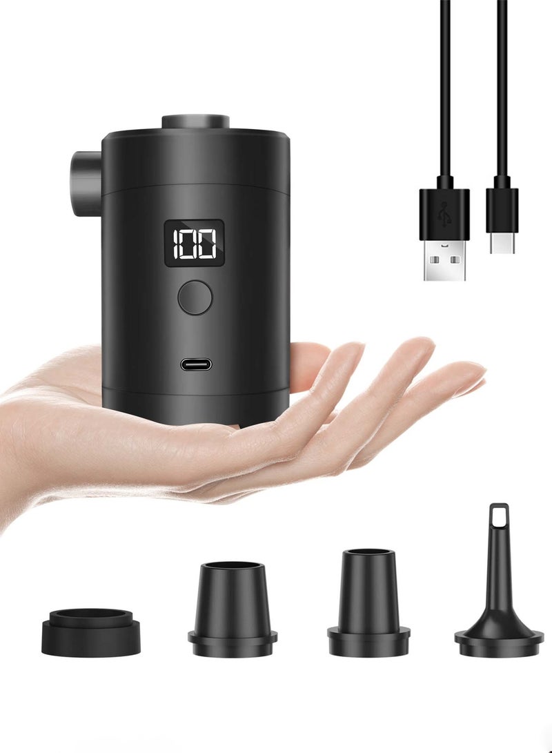 MACAIIROOS Portable Electric Air Pump - Wireless, 4000mah Battery, Type-C Fast Charging, 4 Nozzles, Suitable for Air Mattresses, Pools, Inflatable Toys, Camping Gear, And Vacuum Storage Bags - Image 1