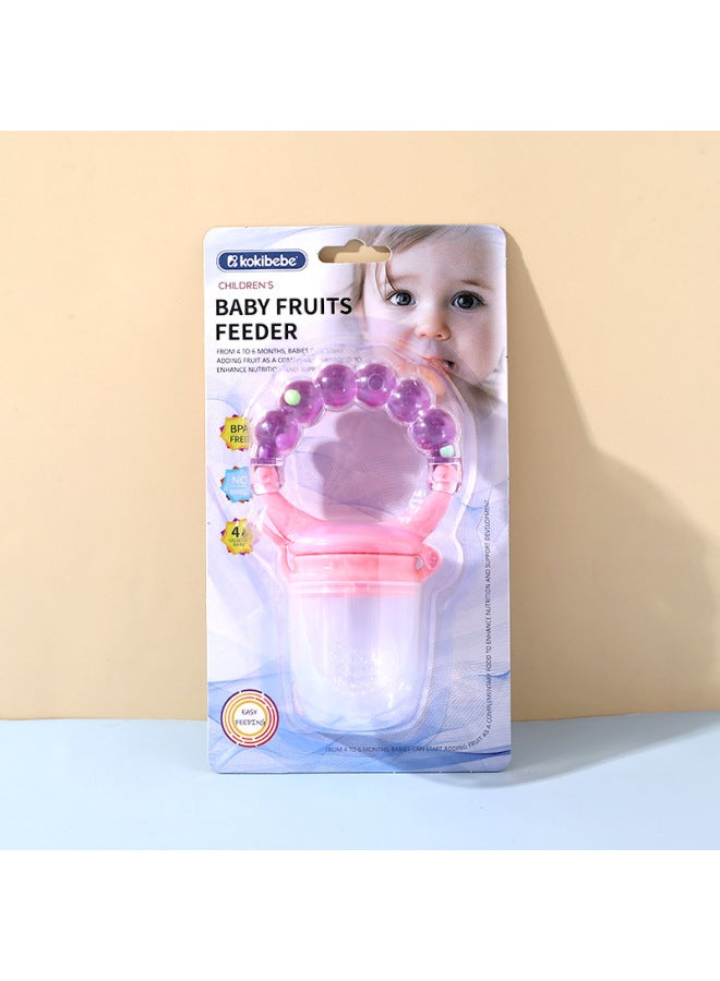 Hot Bell Bite Bag Multi-color Bite Fruit Soothing Pacifier Food Supplement Rattle Fruit Soothing Bite Music
