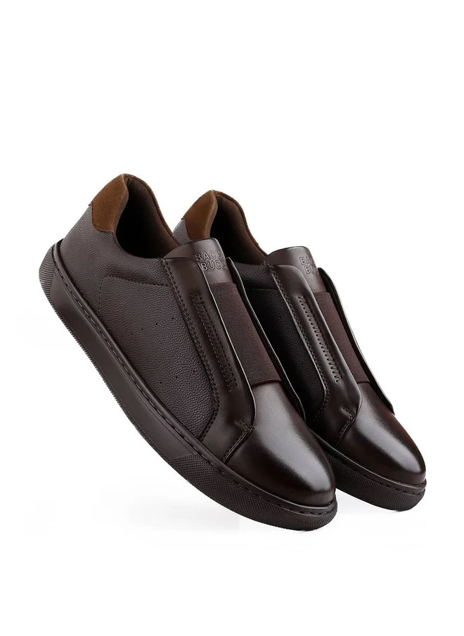 Bacca Bucci Bacca Bucci Brown Leather Sneakers for Men