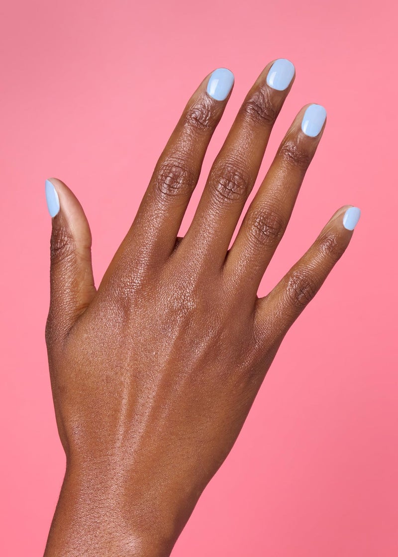 ohora Semi Cured Gel Nail Strips (N Cream Sky) - Blue, Solid, Works with Any UV/LED Lamps, Salon-Quality, Long Lasting, Easy to Apply & Remove - Includes 2 Prep Pads, Nail File & Wooden Stick - Image 2