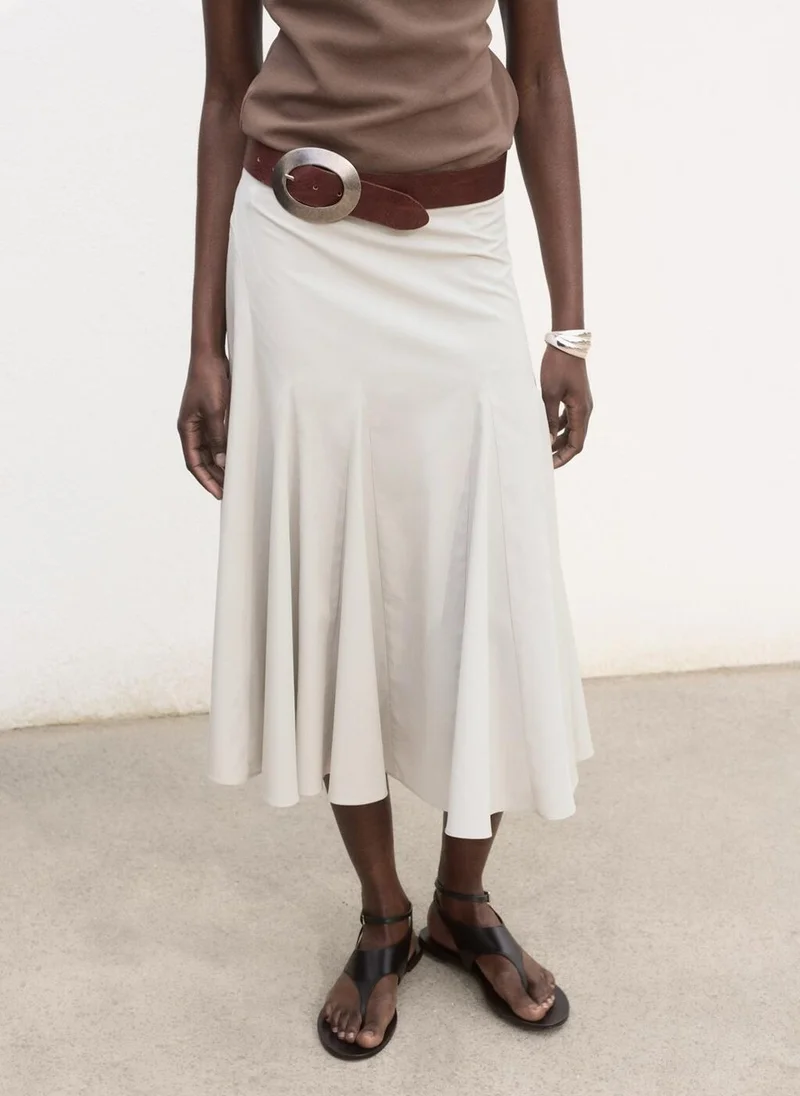 مانجو Pleated Midi-Skirt