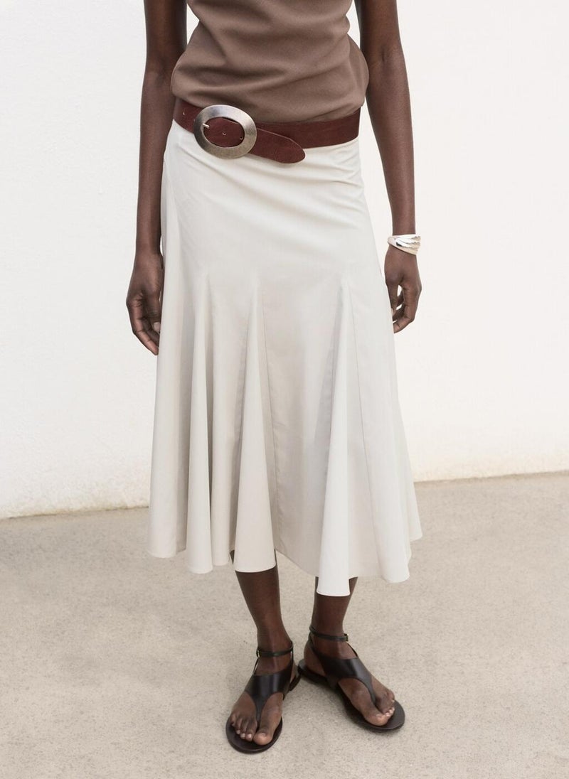 MANGO Pleated Midi-Skirt  - Image 1