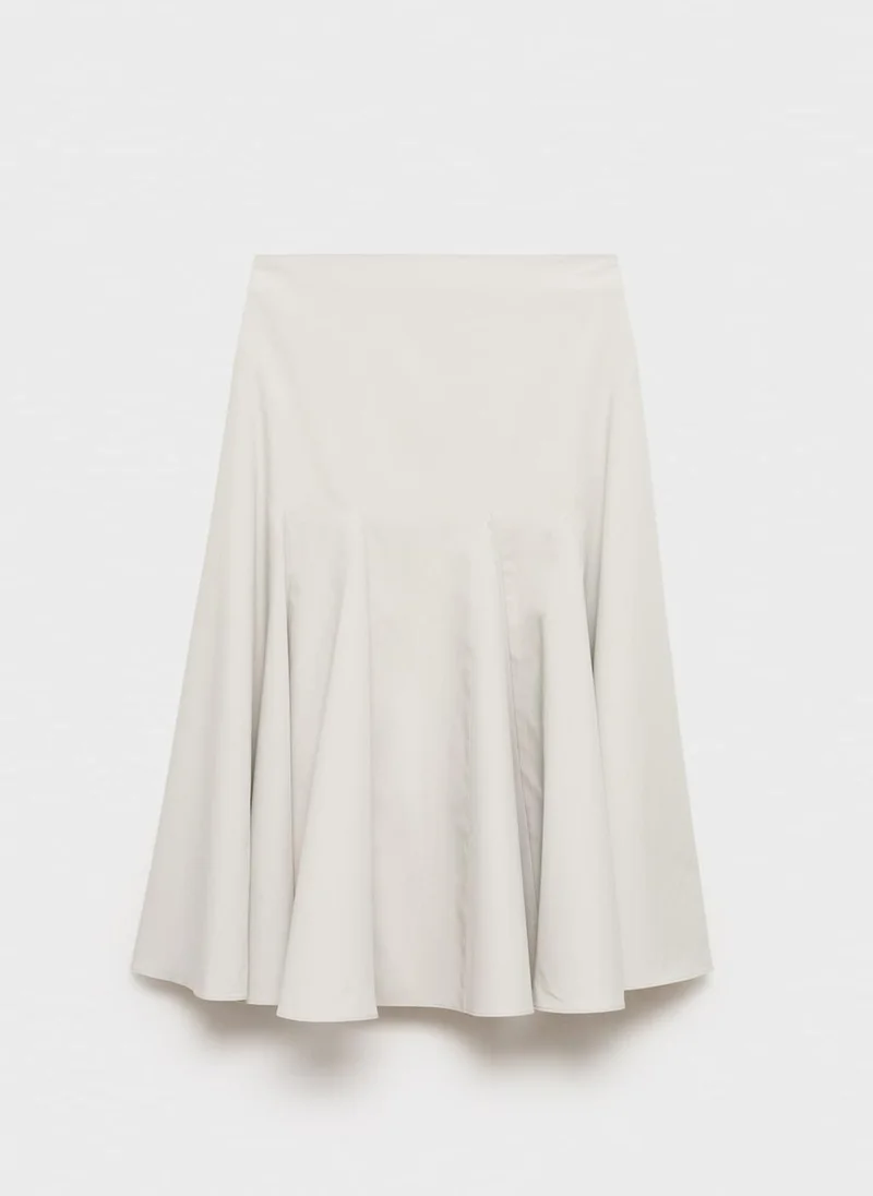 MANGO Pleated Midi-Skirt