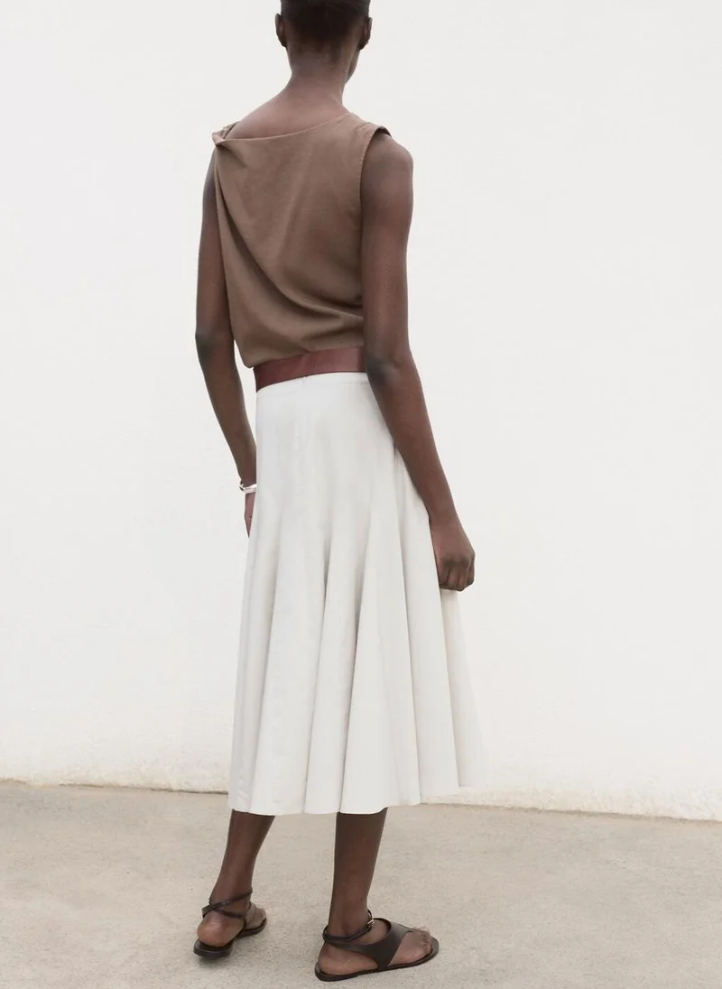 مانجو Pleated Midi-Skirt