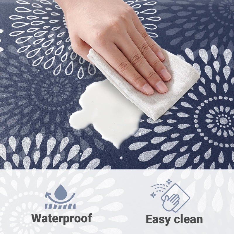 LuxStep Kitchen Mat Waterproof Kitchen Rugs for Floor Cushioned Anti-Fatigue Mat Non-Slip Standing Desk Mat Comfort Floor Mats for House Sink Office 17.3" x 28" Blue - Image 4