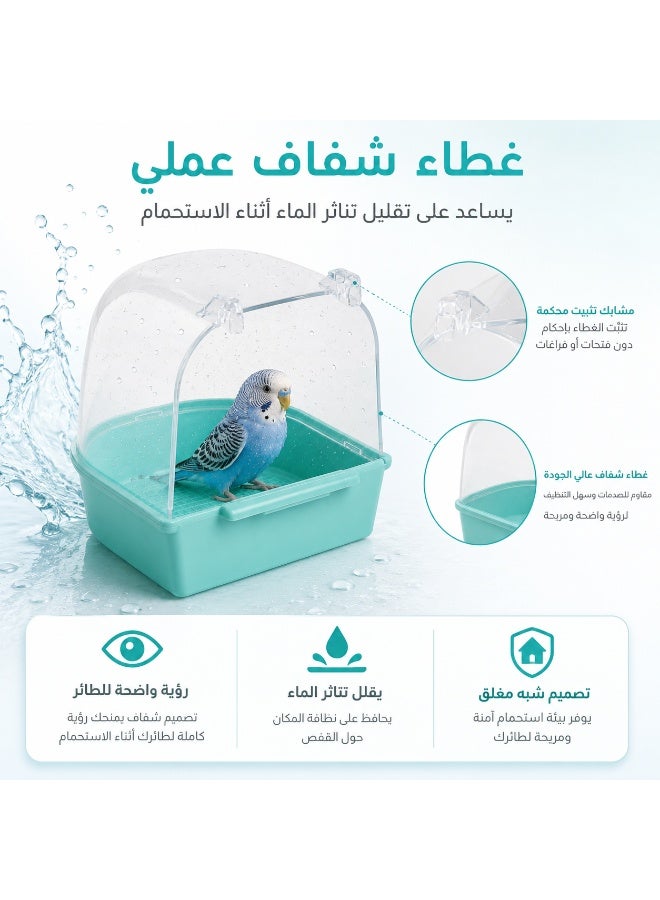 Bird Cage Bath Tub – Hanging Bird Bath for Parrots, Budgies, Canaries, Lovebirds & Small Birds - Image 5