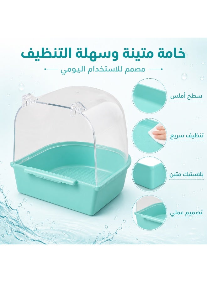 Bird Cage Bath Tub – Hanging Bird Bath for Parrots, Budgies, Canaries, Lovebirds & Small Birds - Image 3