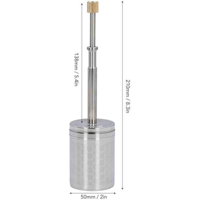 Goshyda Press Coffee Infuser Stainless Steel Press Coffee Filter Portable Reusable Press Coffee Strainer For Home Office Outdoor Travel - Image 5
