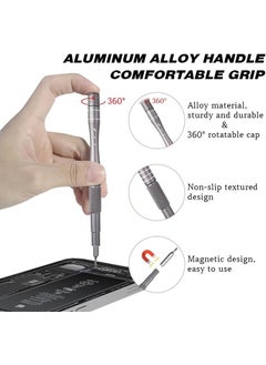 RuhZa RuhZa Precision Screwdriver Set 128 in 1 Screwdriver Repair Tool Kit Magnetic Driver Kit Cylinder Screw Set Precision Screwdriver Set for Electronic Home Appliance Toys Watch ETC Gray  - Image 4