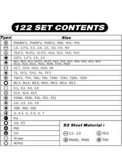 RuhZa RuhZa Precision Screwdriver Set 128 in 1 Screwdriver Repair Tool Kit Magnetic Driver Kit Cylinder Screw Set Precision Screwdriver Set for Electronic Home Appliance Toys Watch ETC Gray  - Image 5