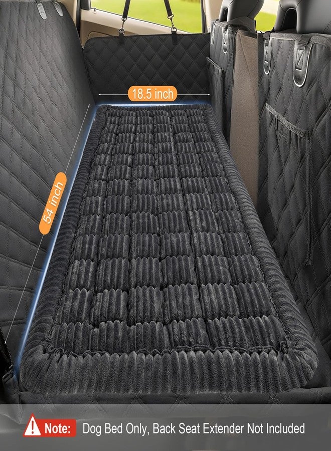 Feestars Dog Bed for Car, Non-Slip Travel Back Seat Pet Bed Mat, Dog Mat for Car Trucks Backseat, Fit for Backseat Extenders and Seat Covers (Dark Grey, 54 x 18.5 inch) - Image 2