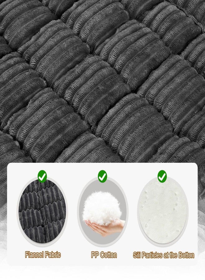 Feestars Dog Bed for Car, Non-Slip Travel Back Seat Pet Bed Mat, Dog Mat for Car Trucks Backseat, Fit for Backseat Extenders and Seat Covers (Dark Grey, 54 x 18.5 inch) - Image 3