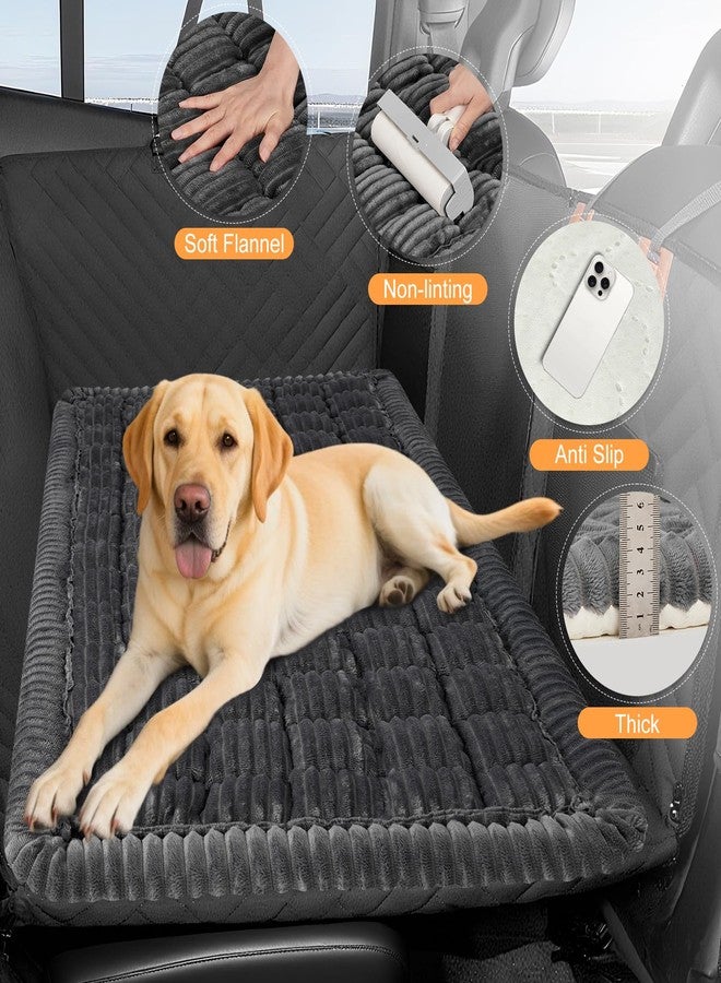 Feestars Dog Bed for Car, Non-Slip Travel Back Seat Pet Bed Mat, Dog Mat for Car Trucks Backseat, Fit for Backseat Extenders and Seat Covers (Dark Grey, 54 x 18.5 inch) - Image 4