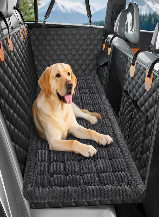 Feestars Dog Bed for Car, Non-Slip Travel Back Seat Pet Bed Mat, Dog Mat for Car Trucks Backseat, Fit for Backseat Extenders and Seat Covers (Dark Grey, 54 x 18.5 inch) - Image 1