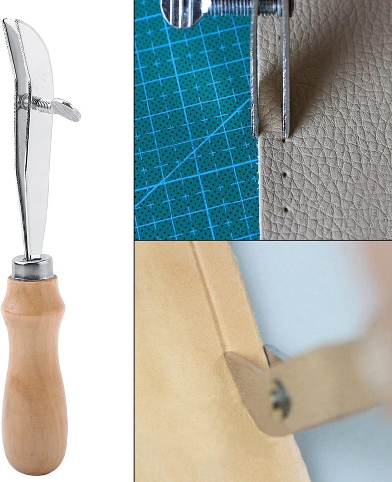 DIY Crafts Leather Edge Creaser, Adjustable Outside Leather Edge Creaser Leather Craft Creasing Tools Professional Leather Crimping Tool for DIY Handmade Leather Working Craft (Pack Of 1 Set) - Image 4