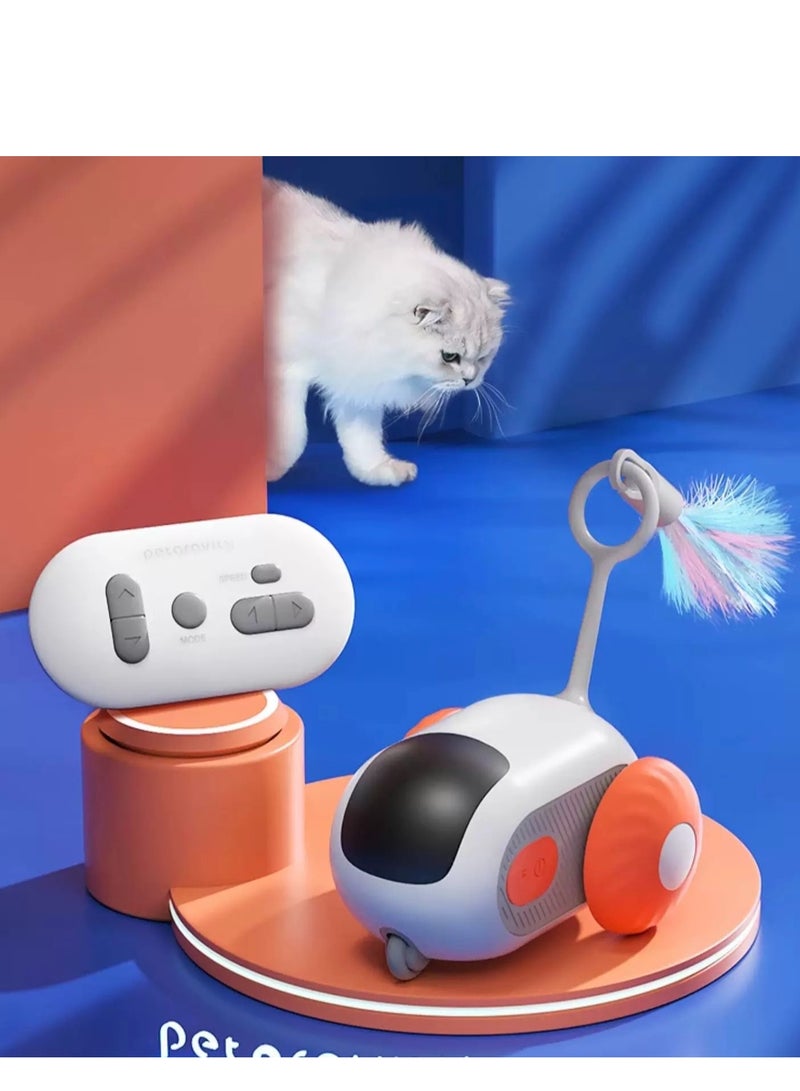 لعبة قطط تفاعلية ذكية | سيارة قطط بالتحكم عن بعد | تجربة تفاعل جديدة بين المالك والحيوان الأليف | أفضل لعبة لتشتيت انتباه القطط | دوران 360° | تجنب العقبات الذكي - Image 1