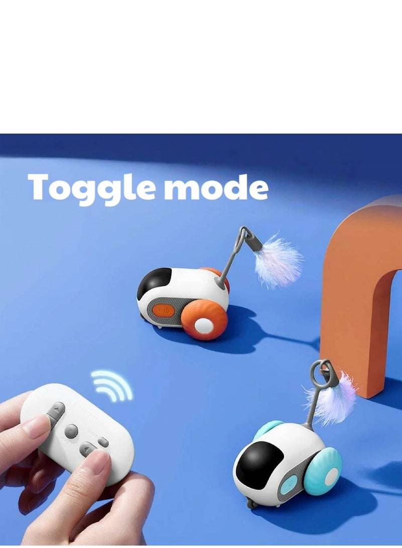 لعبة قطط تفاعلية ذكية | سيارة قطط بالتحكم عن بعد | تجربة تفاعل جديدة بين المالك والحيوان الأليف | أفضل لعبة لتشتيت انتباه القطط | دوران 360° | تجنب العقبات الذكي - Image 2